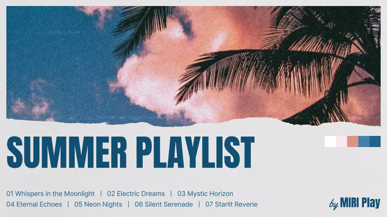Coral Vintage Summer Playlist YouTube Thumbnail