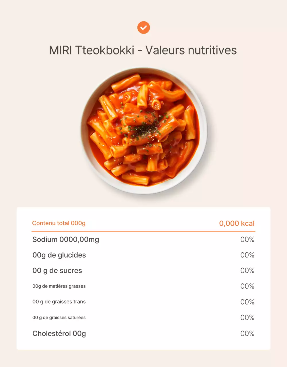Promouvoir les aliments de base des kits de repas orange et ivoire et ce à quoi il faut faire attention