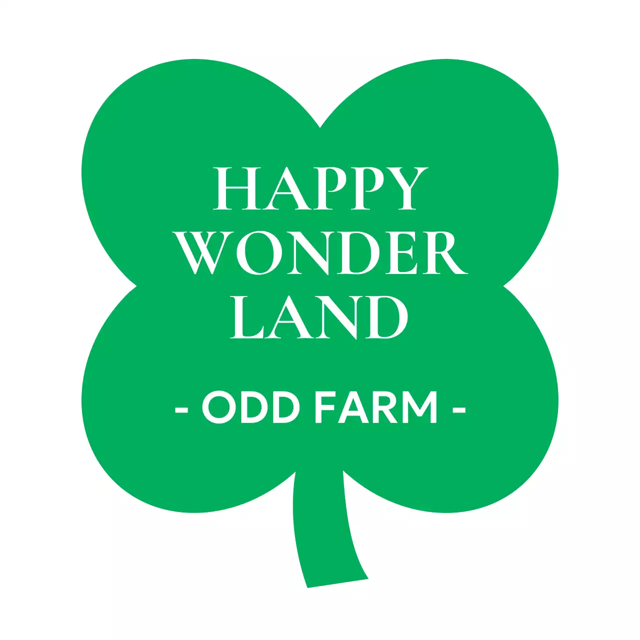 Design mit gefühlvoller Schrift und Kleesymbol