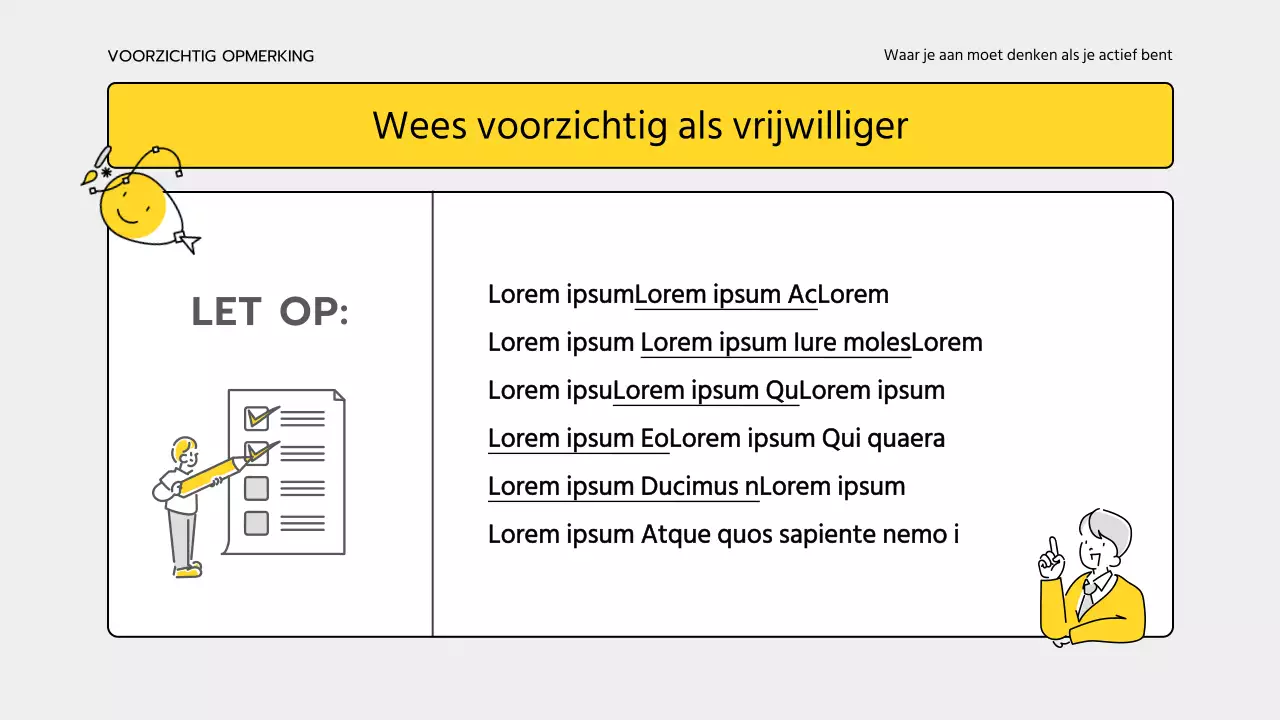 Eenvoudig geel en grijs trainingsmateriaal voor korpsen