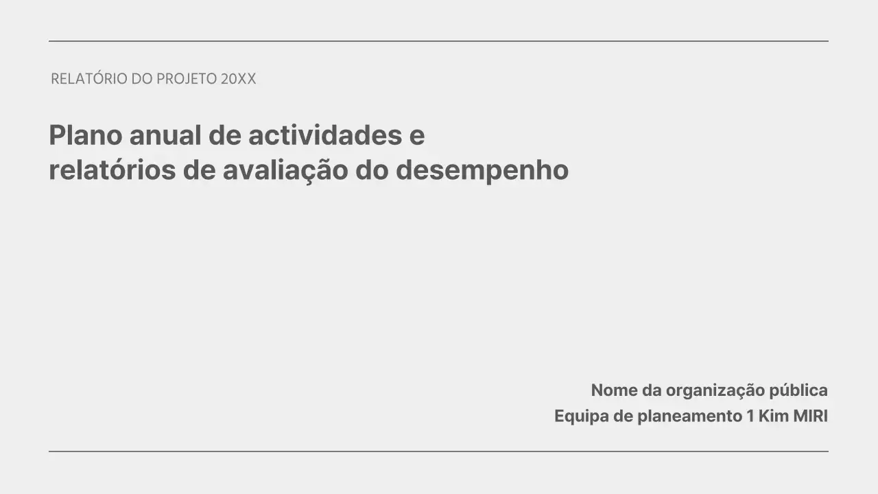 Relatório empresarial simples para impressão em cinzento e azul