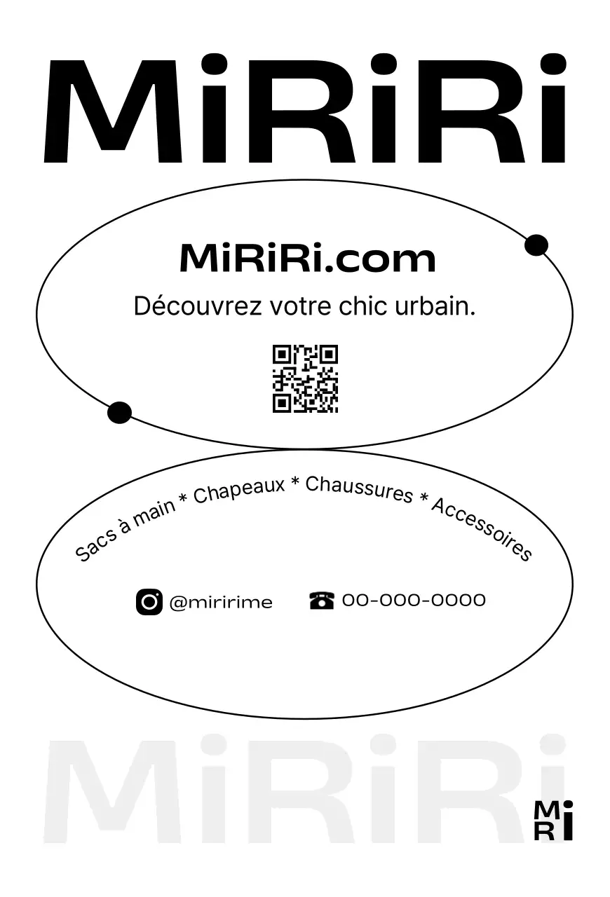 Carte de marque du centre commercial Modern Chic