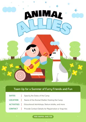 Green Simple Animal Event Poster