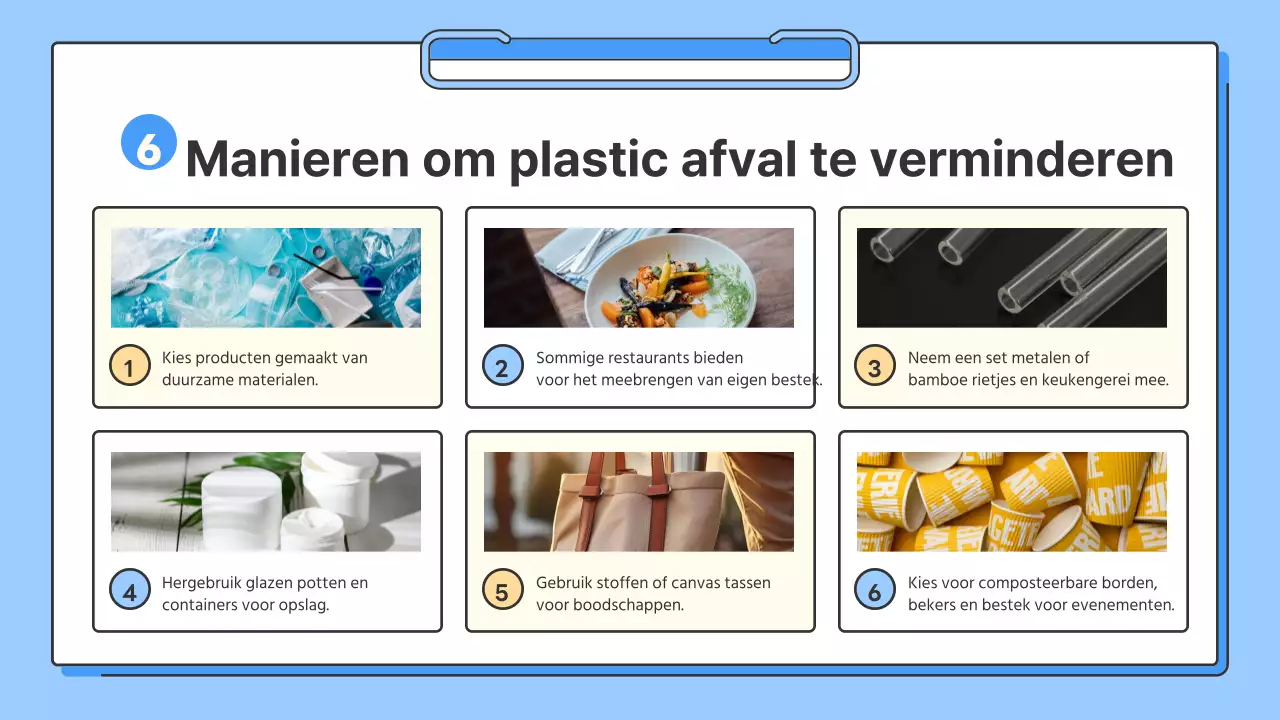 Een eenvoudige blauw-gele trainingsvideo over hoe we onze oceanen kunnen beschermen