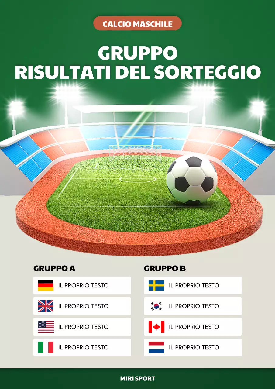 Sui risultati del sorteggio di una semplice partita verde e marrone