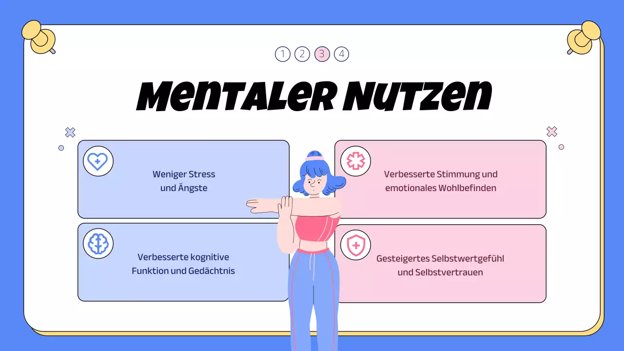 Trendige blaue und rosa Schulsportmaterialien