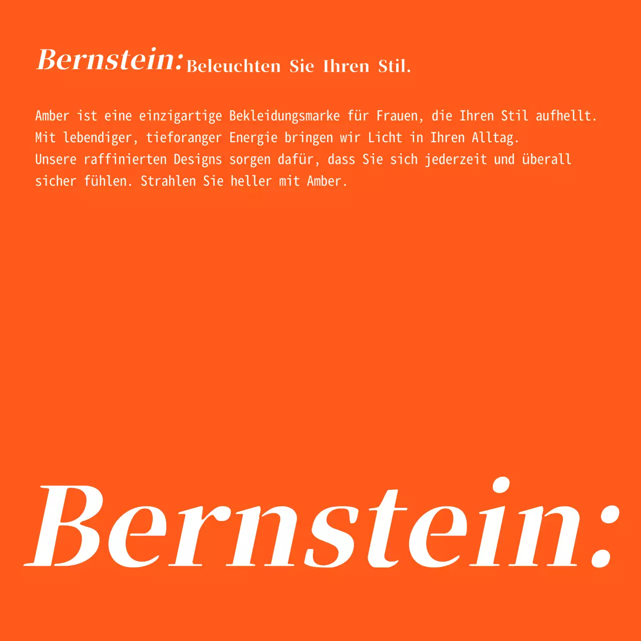 Orangefarbene Dankeskarte für ein Einkaufszentrum