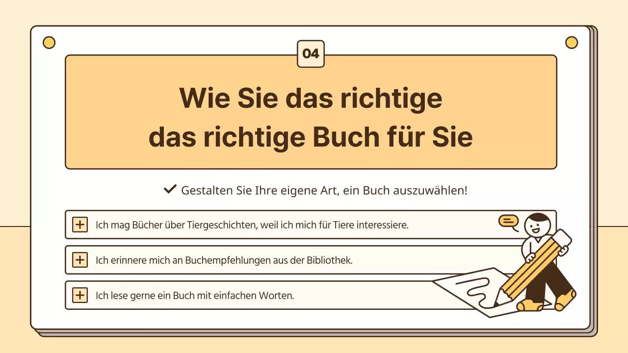 Ressourcen für die Lesekompetenz von Schülern in Gelb und Weiß