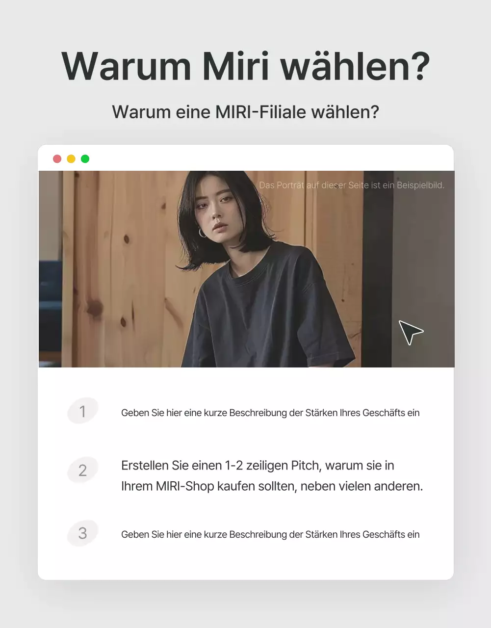 Bewerben Sie Ihre Intro-Seite in einem trendigen Mode-Einkaufszentrum in Grau und Hellblau