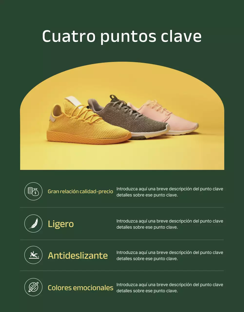 Zapatos de verano sencillos, verdes y asequibles