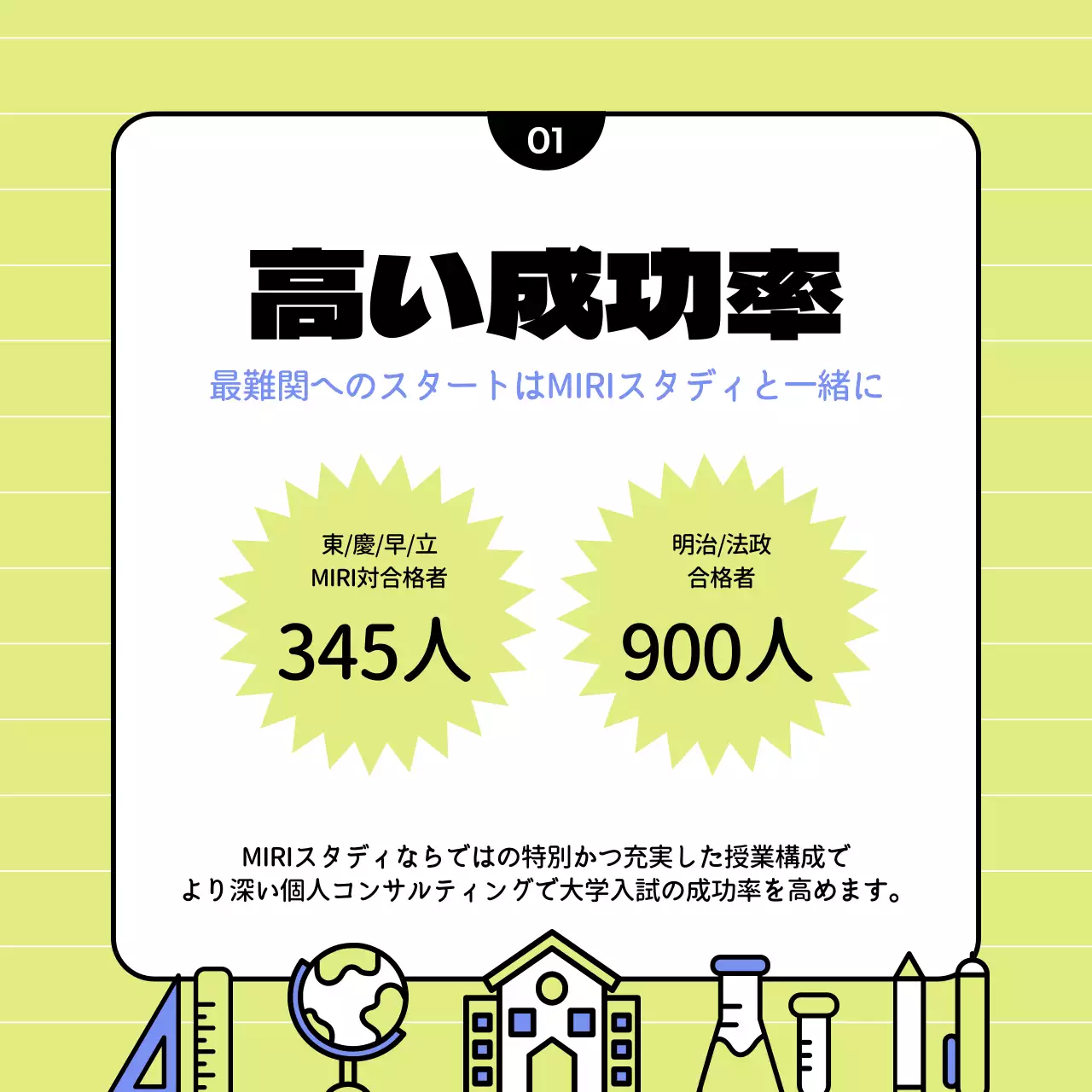 青 シンプル 教育 パンフレット Instagram カルーセル
