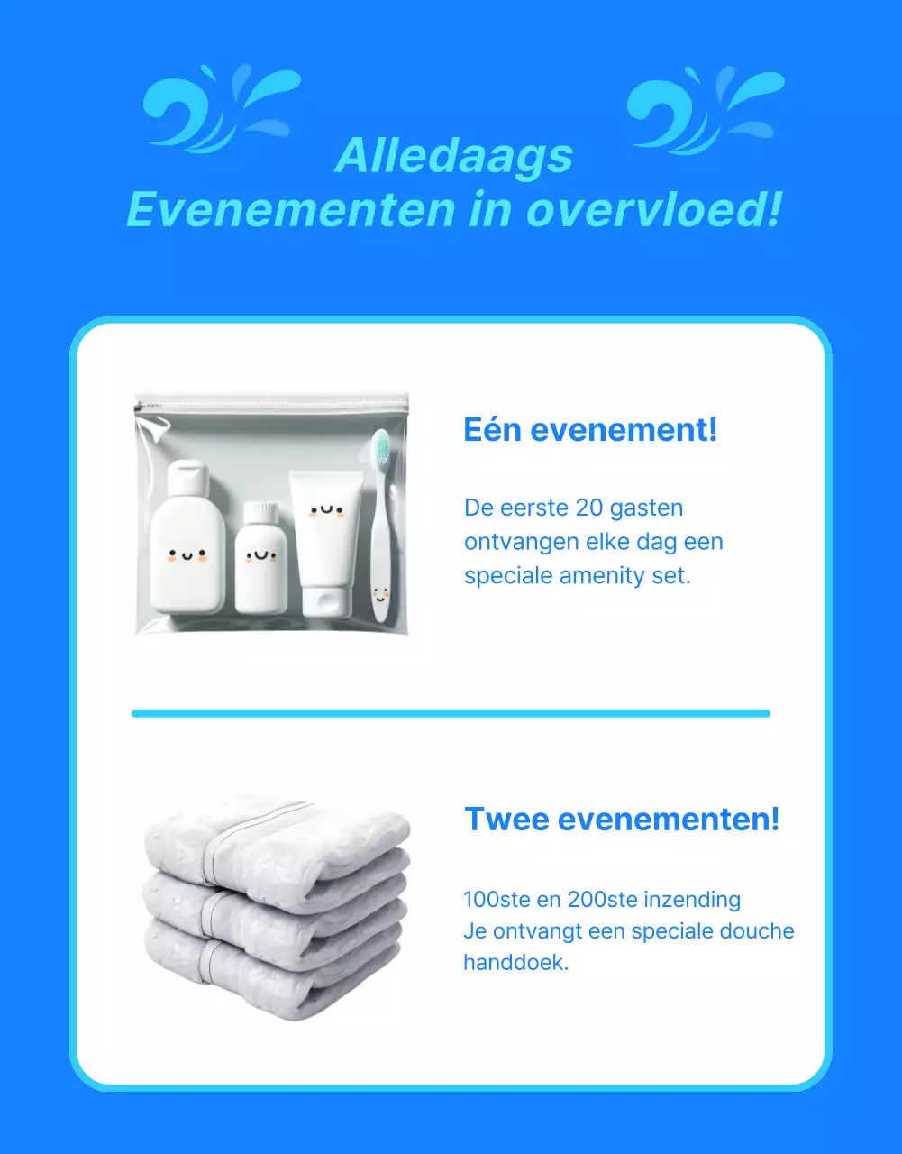 Promoot een trendy blauw waterpark in een hotel