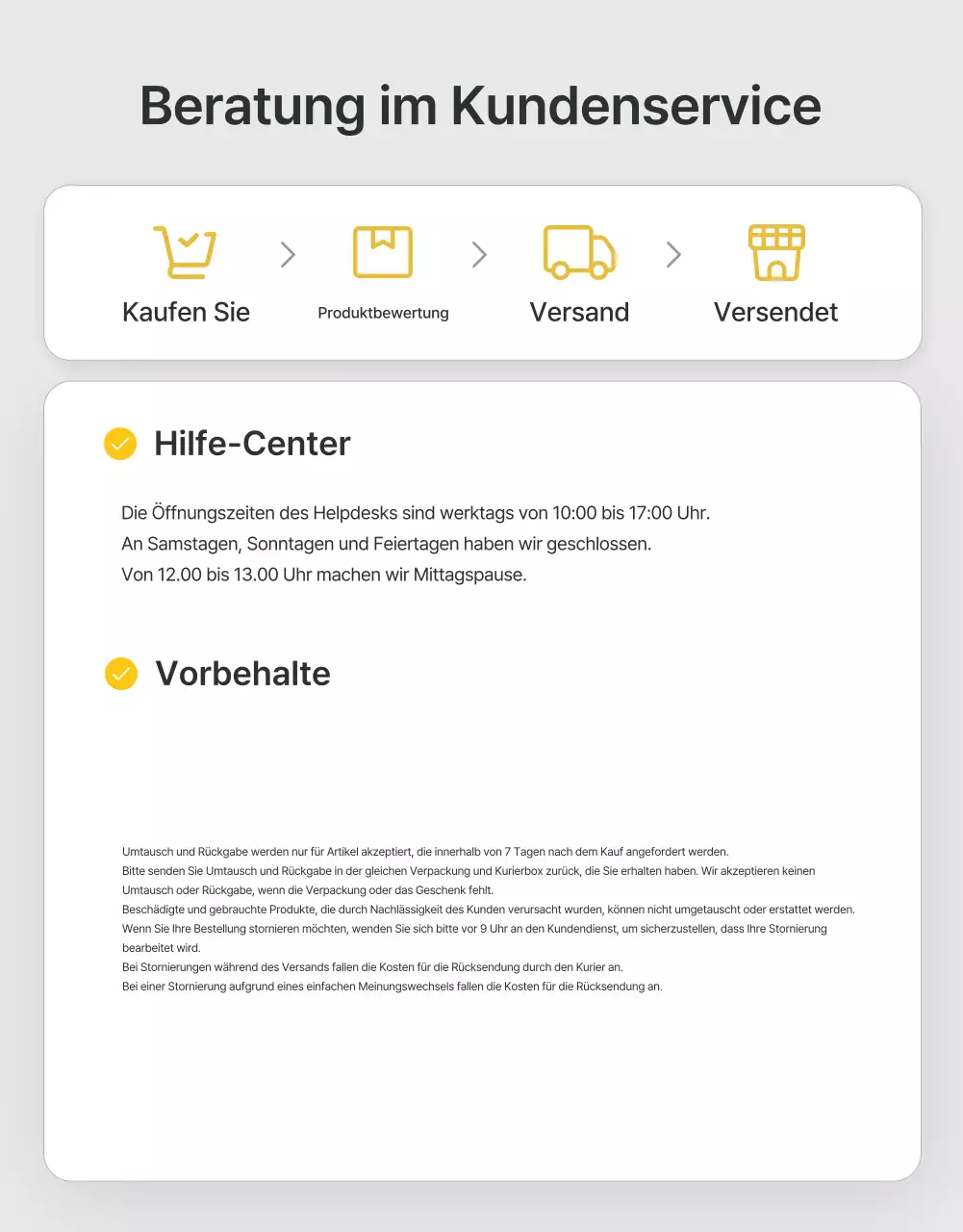 Ankündigungen und Vorsichtsmaßnahmen im trendigen Modezentrum in Grau und Hellblau
