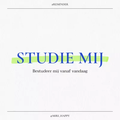 Minimalistische studie sentimenten post in blauw en grijs