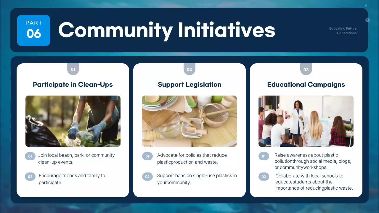 블루 미니멀 오션 가이드 프레젠테이션