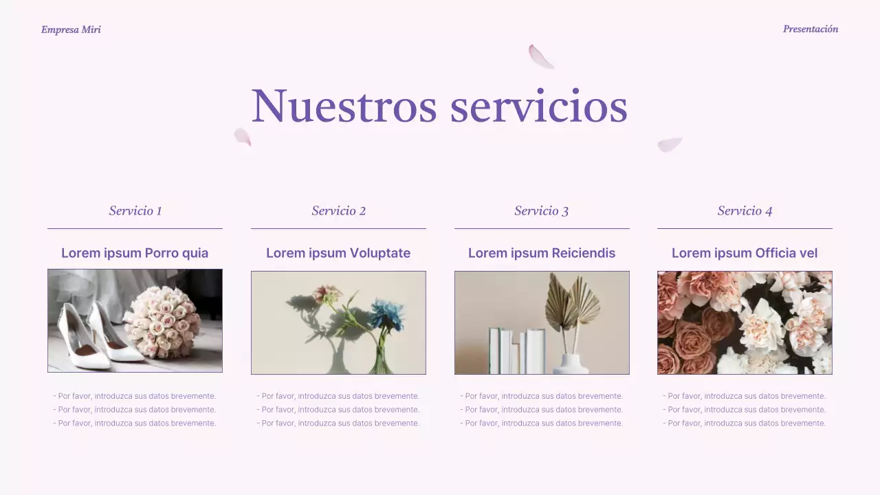 Una lujosa presentación de la marca en color púrpura