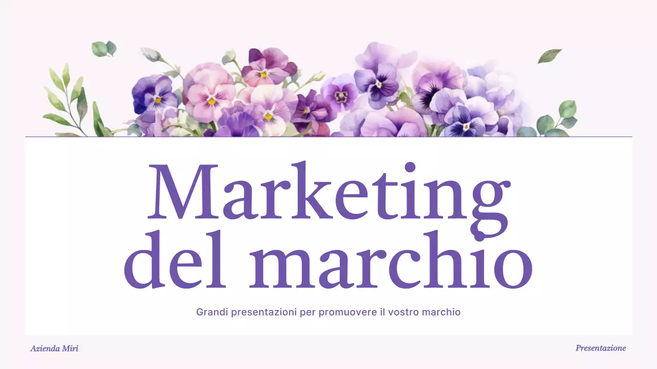 Una lussuosa presentazione del marchio in viola