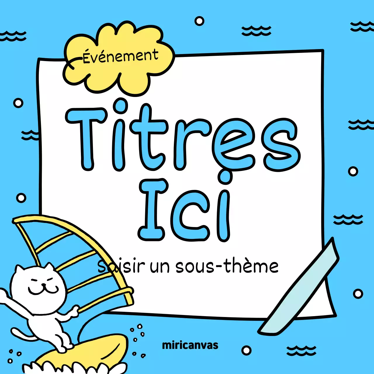 Faites la promotion de vos événements estivaux avec du jaune et du bleu clair