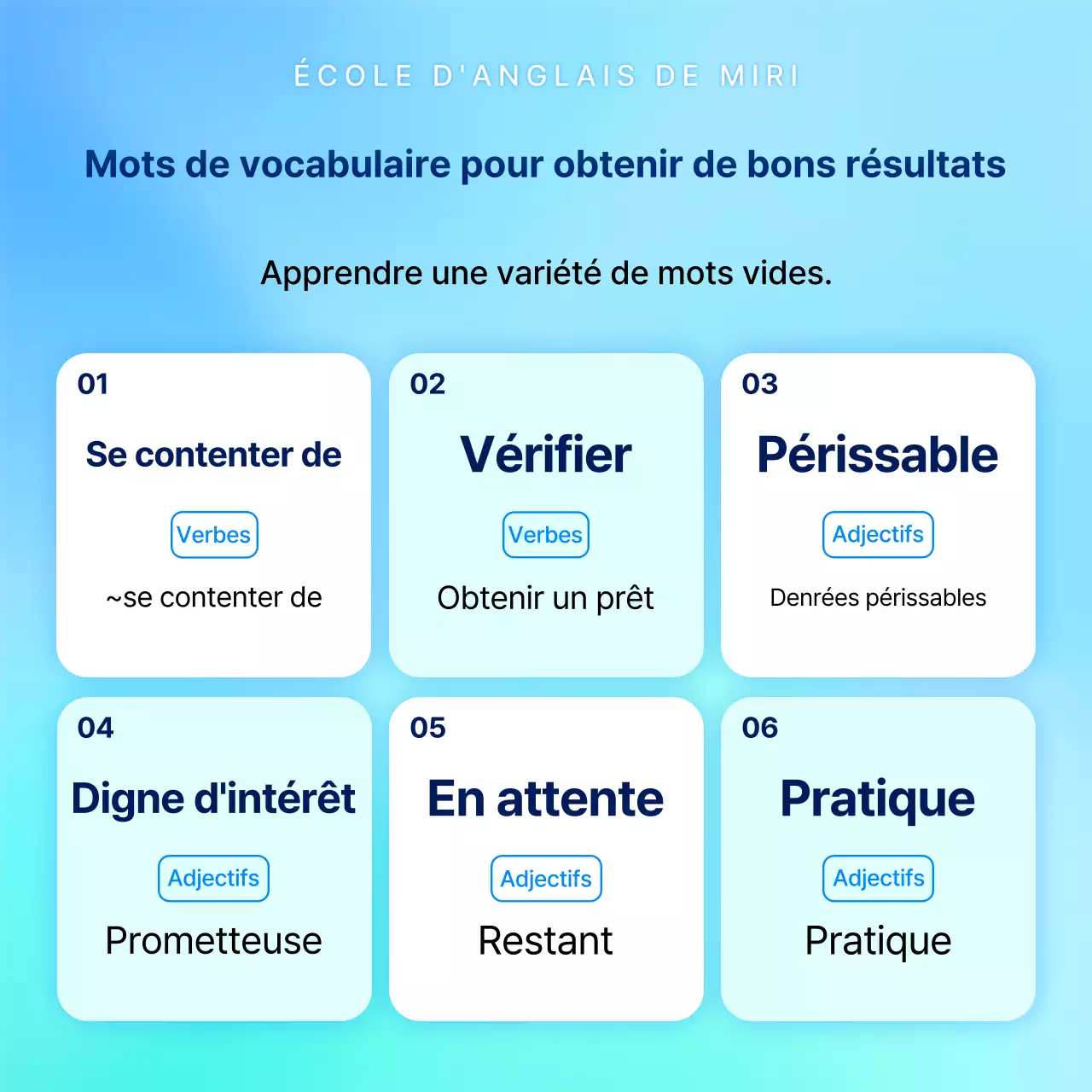Des accents bleus et menthe pour promouvoir les conférences spéciales d'été du TOEIC