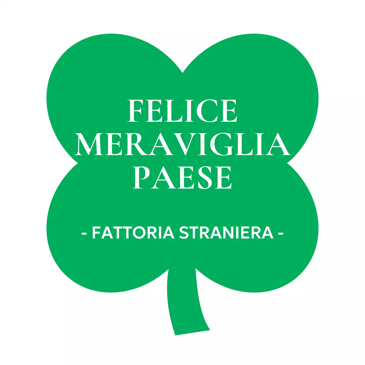 Design con caratteri tipografici sentimentali e icona del trifoglio