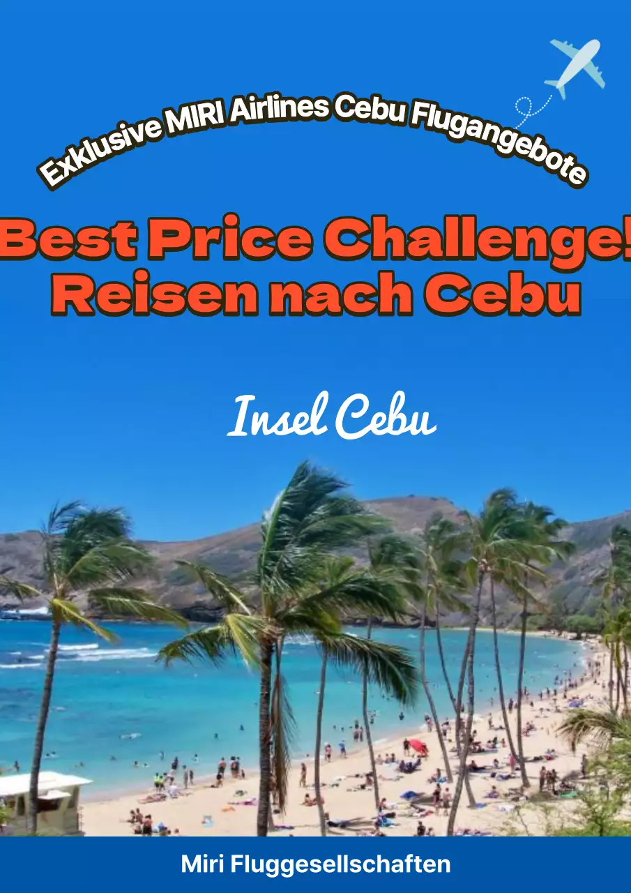 Werbung für einfaches, preiswertes Reisen in Blau und Gelb