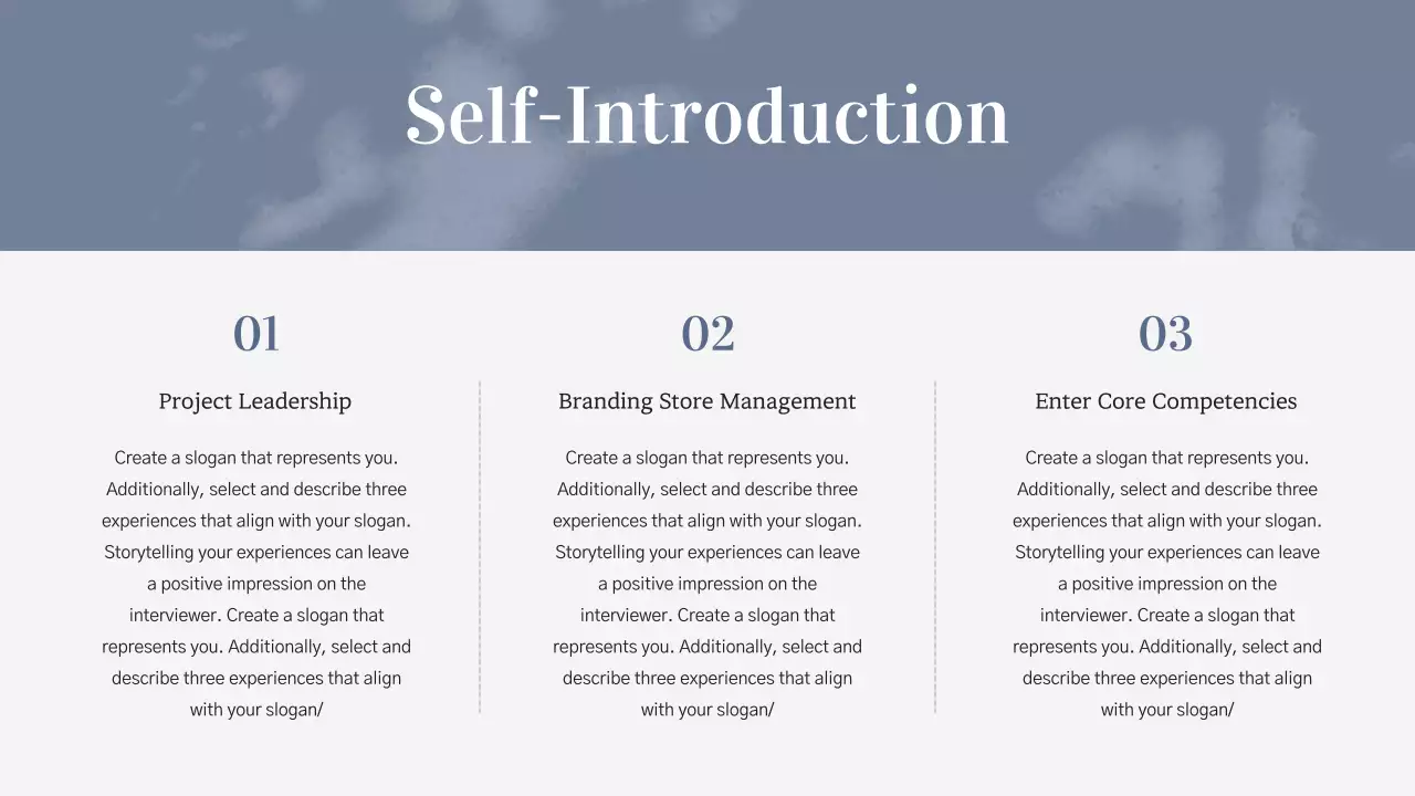 Bản trình bày CV danh mục đầu tư tối giản màu xanh