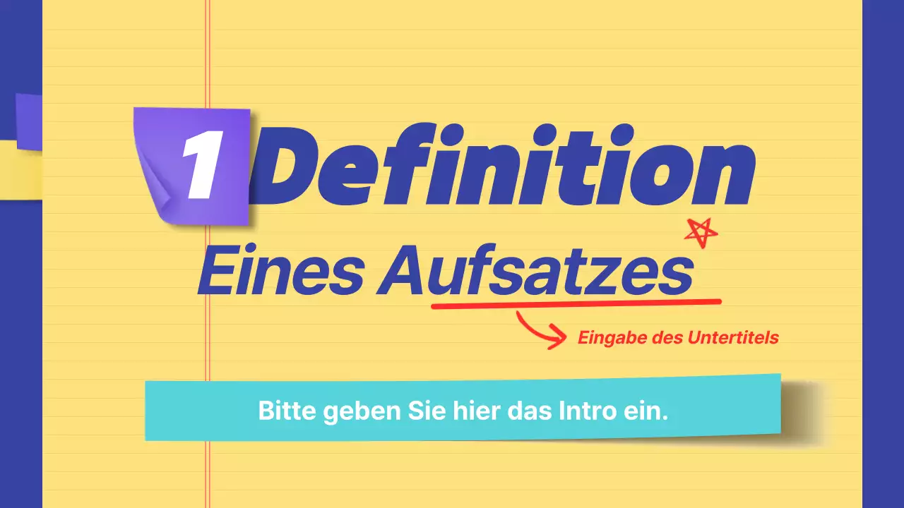 Ankündigungsinformationen in gelb und marineblau hervorgehoben