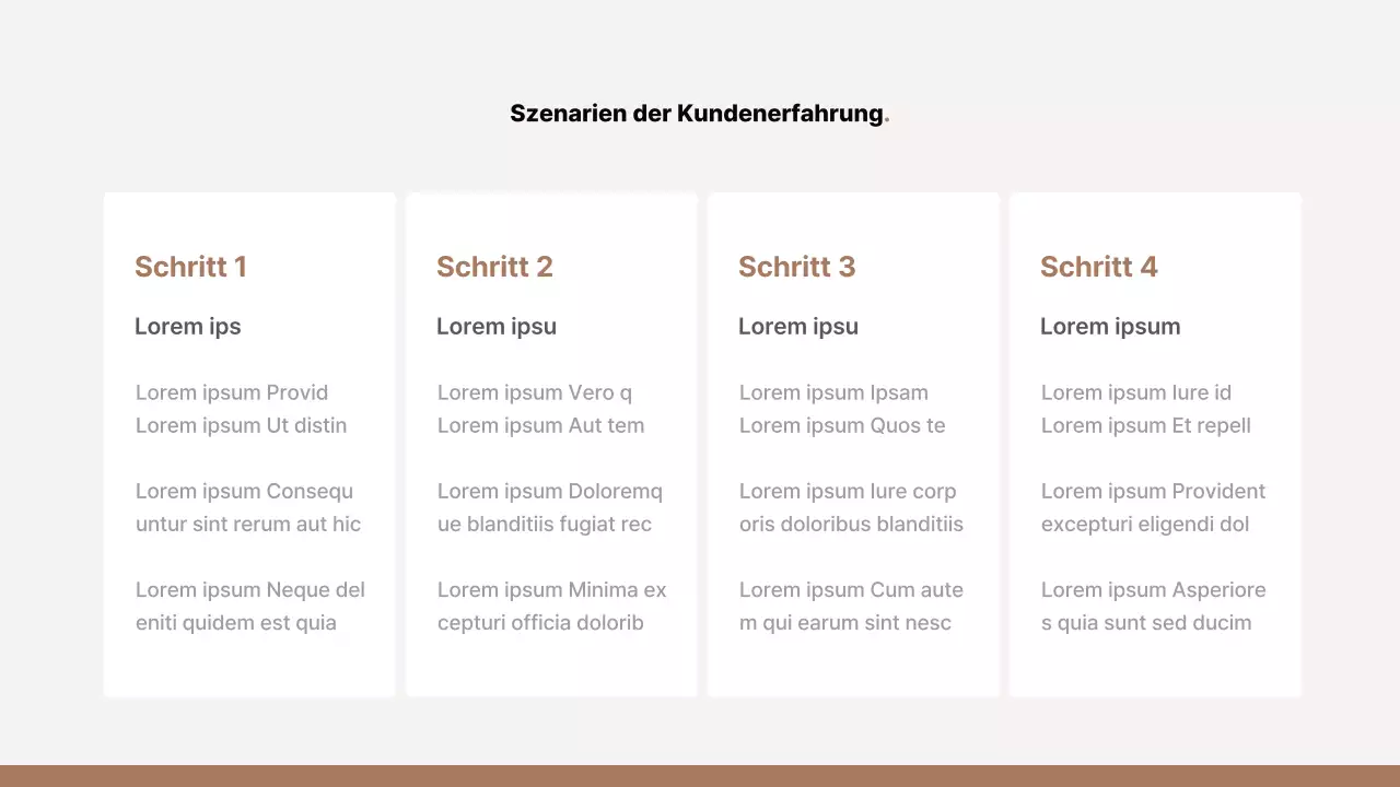 Einfacher Merchandising-Vorschlag in Braun und Beige