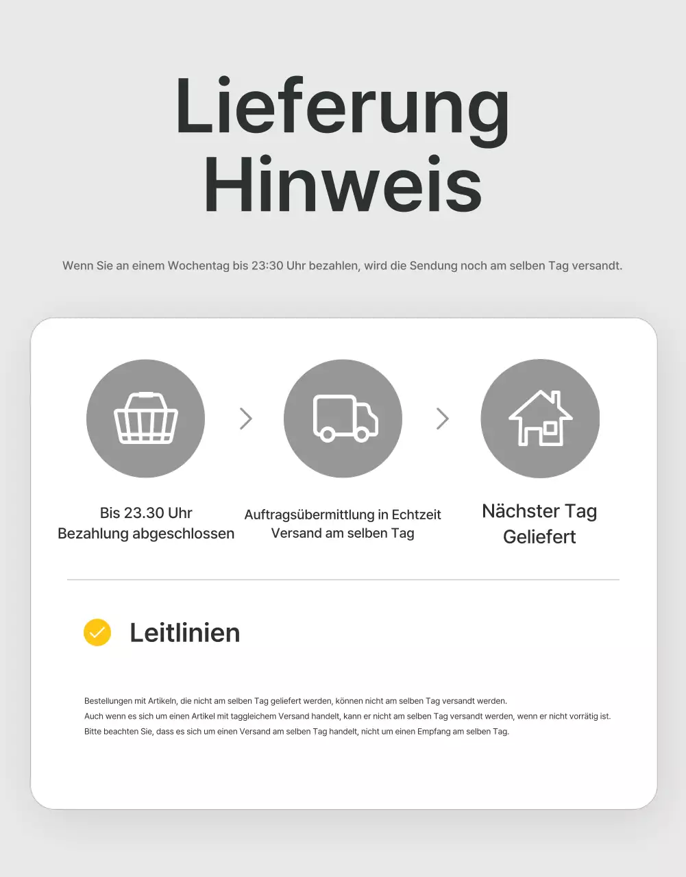 Ankündigungen und Vorsichtsmaßnahmen im trendigen Modezentrum in Grau und Hellblau