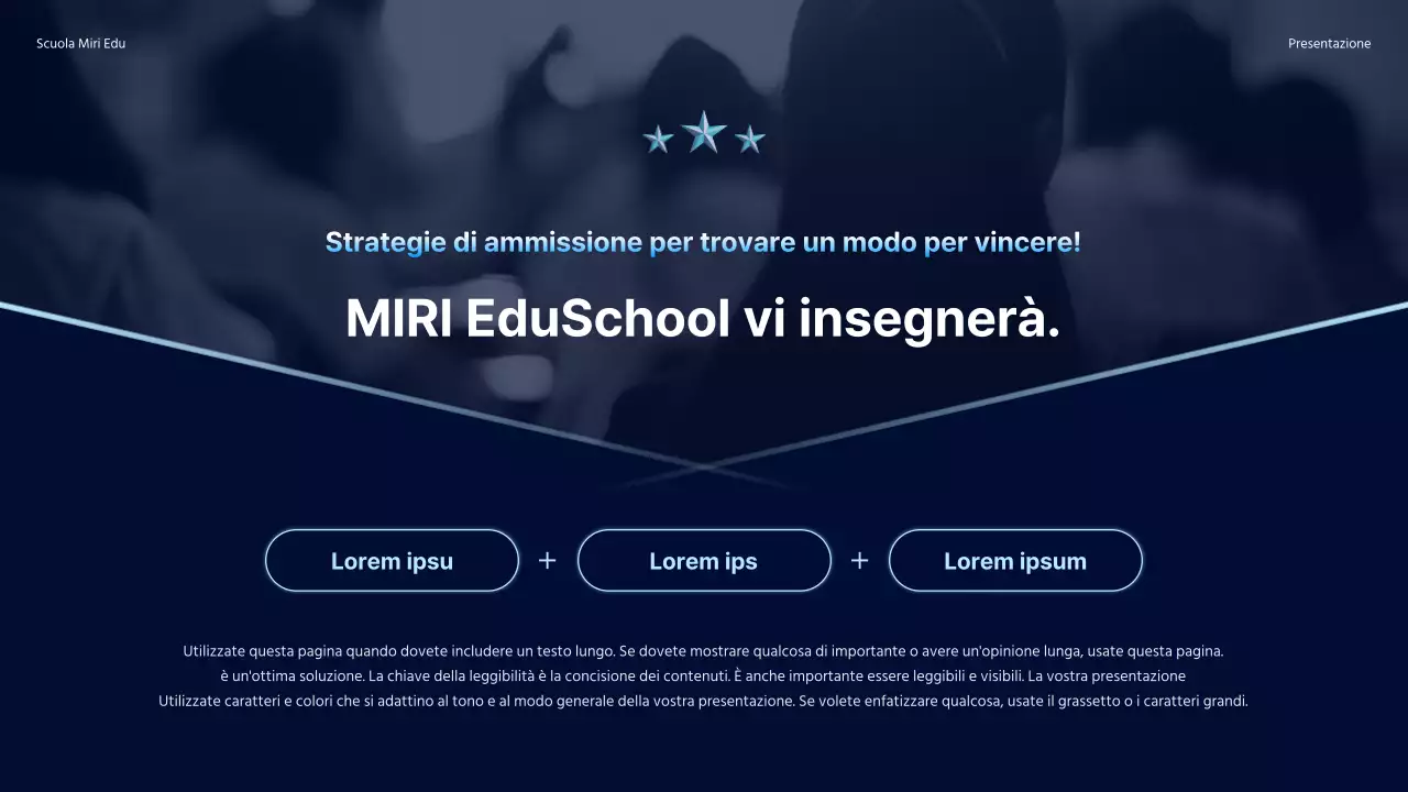 Promuovete una conferenza speciale con un semplice sfondo sfumato in blu navy.