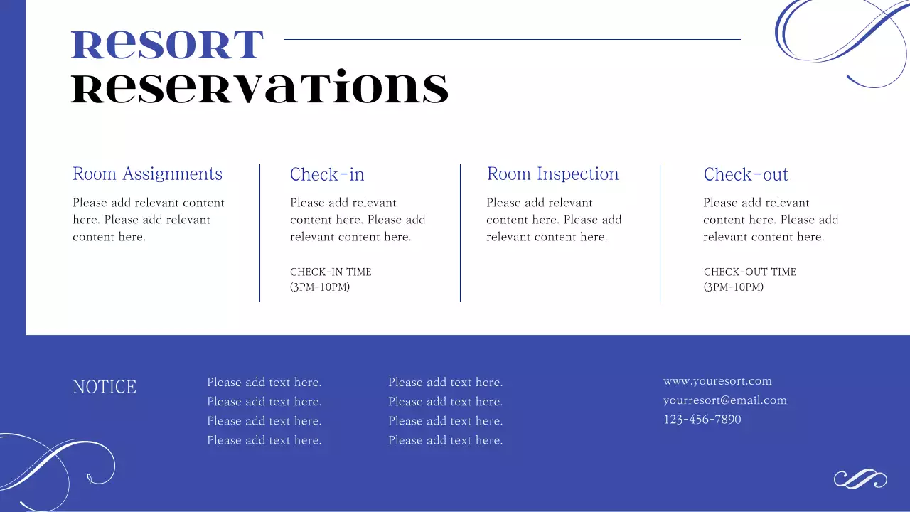 Blue Elegant Hotel Presentation