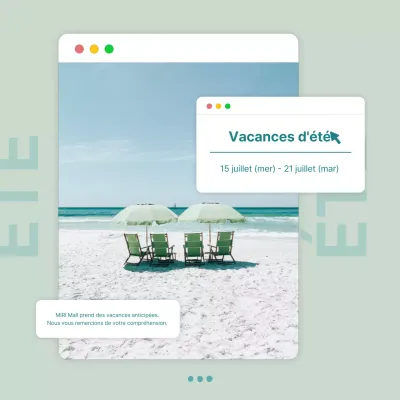 Une annonce simple pour les vacances d'été de Lotus et Mint