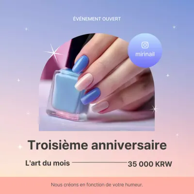 Promouvoir le luxueux événement de nail art de Borah et Pink