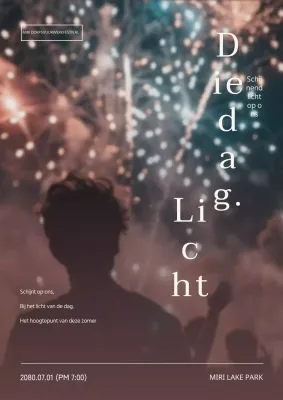 Promoot bruin, fantastisch vuurwerk