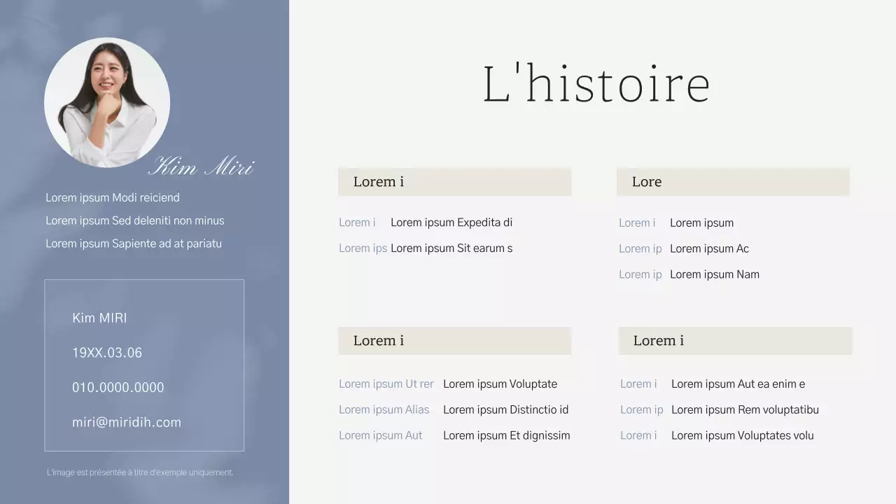 Portefeuille professionnel bleu marine d'un spécialiste du marketing