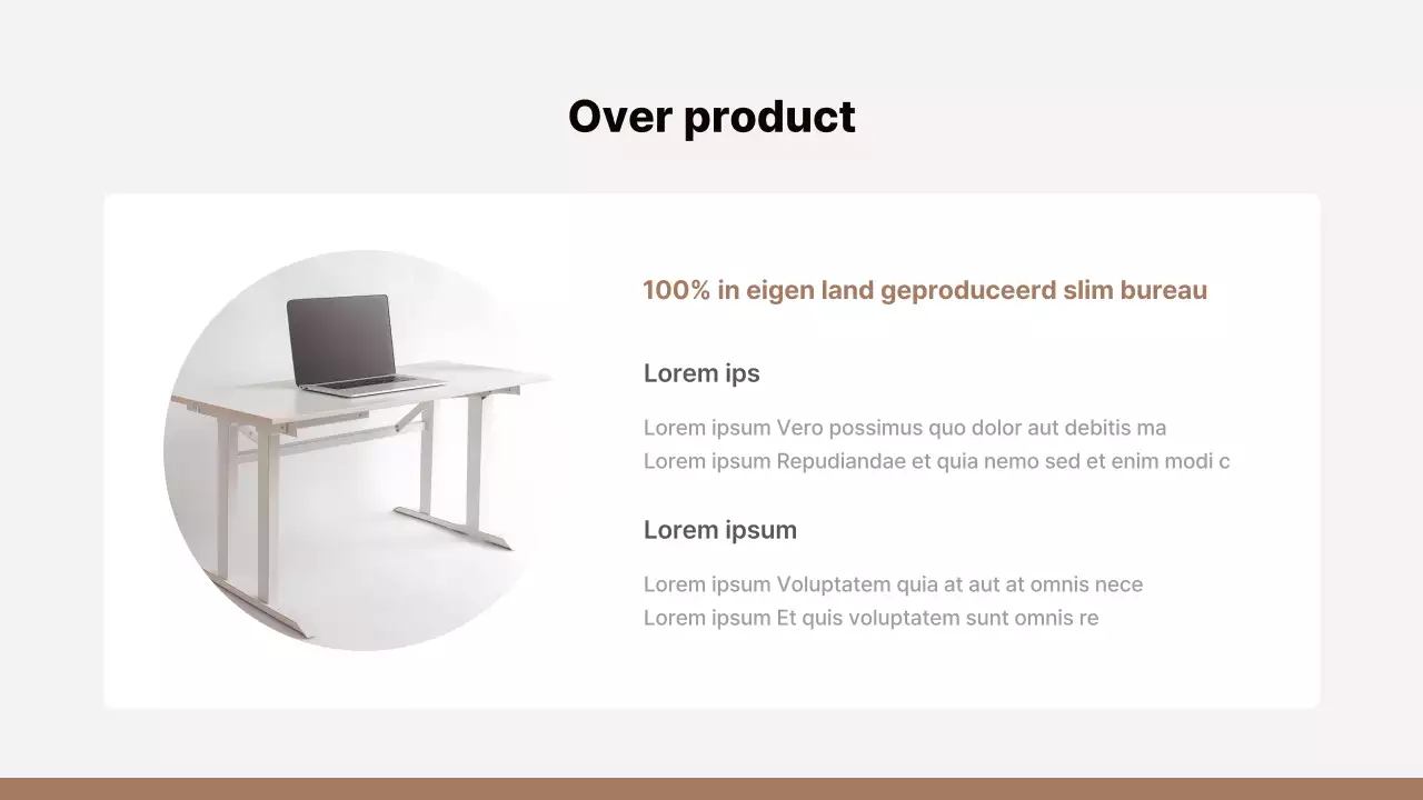 Eenvoudig merchandisingvoorstel in bruin en beige
