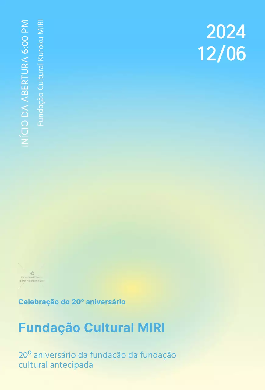 Convite de cerimónia com fundo pastel
