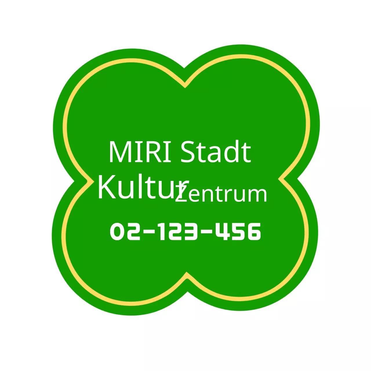 Logo des Kulturzentrums in Form eines grünen Klees