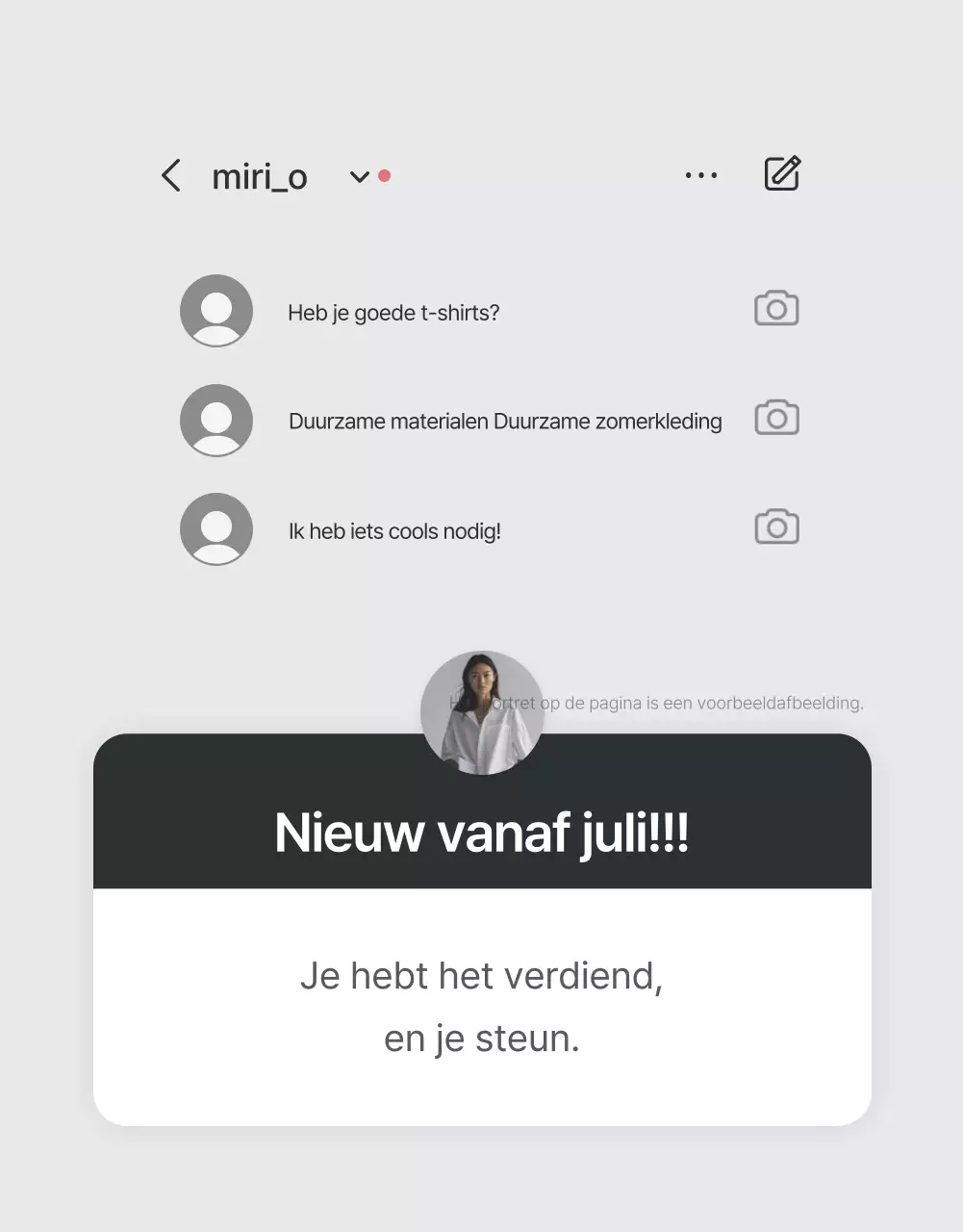 Promoot je intropagina in een trendy fashion mall in grijs en lichtblauw