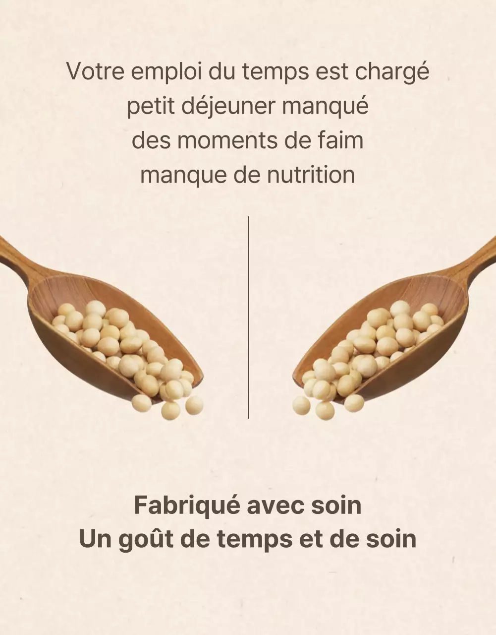 Promotion du lait de soja dans un style moderne en beige et kaki