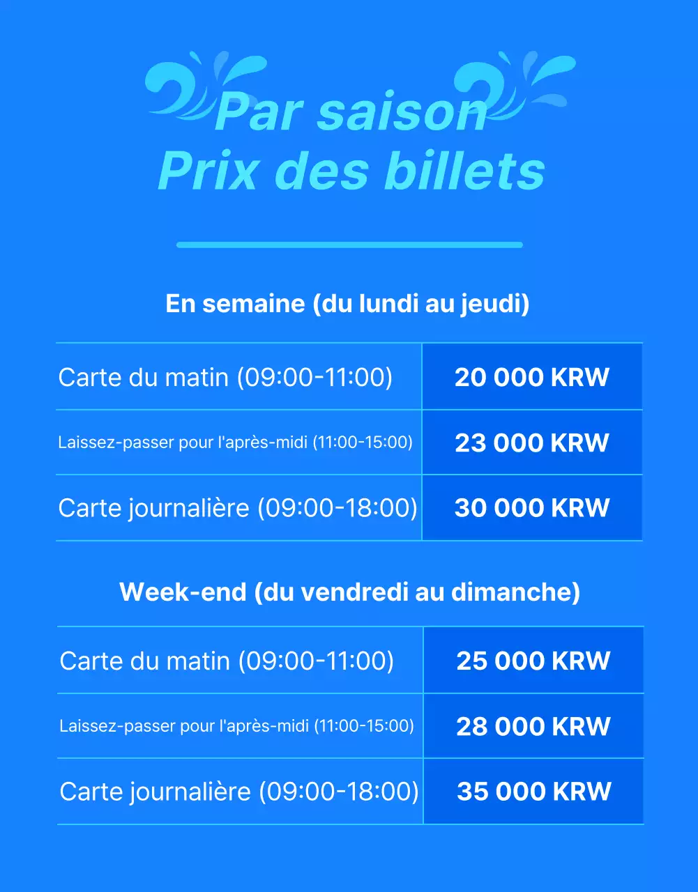 Promouvoir le parc aquatique d'un hôtel branché en bleu