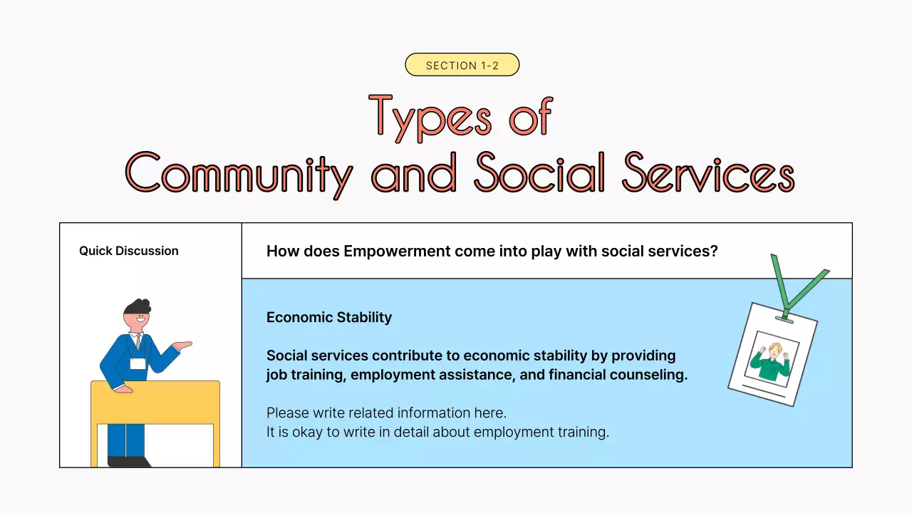 블루 심플 자원봉사자 프로모션 프레젠테이션