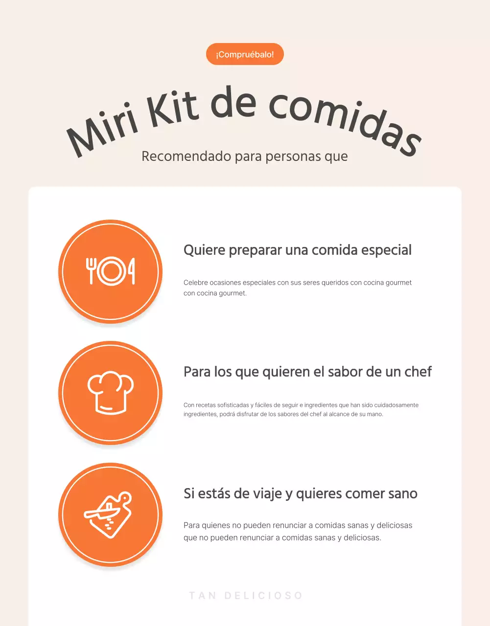 Promover los puntos de control de alimentos básicos de naranja y marfil