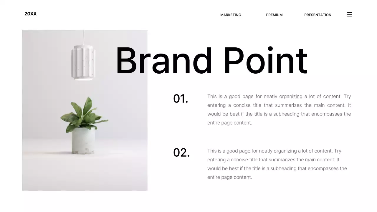 화이트 모던 브랜드 프리젠테이션