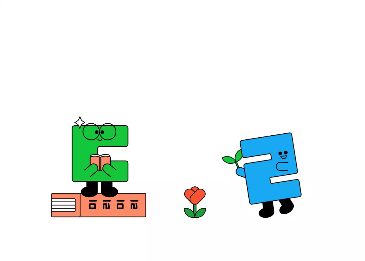 귀여운 캐릭터가 있는 한글공부 쓰기책