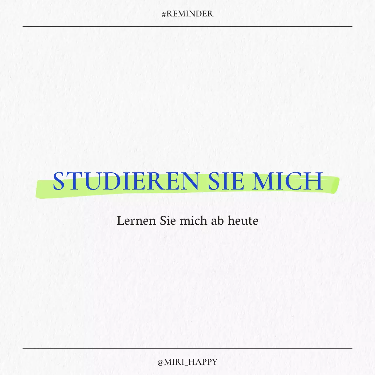 Minimalistische Studie Gefühle Post in blau und grau