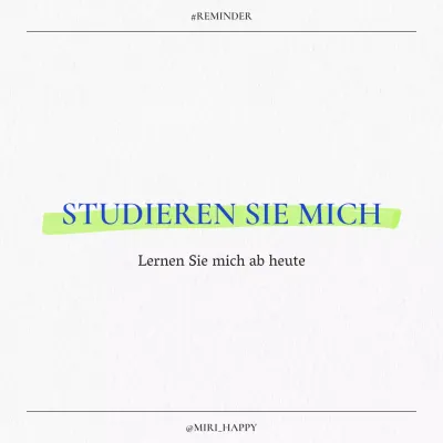 Minimalistische Studie Gefühle Post in blau und grau