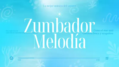 Una sencilla lista de reproducción veraniega en azul y blanco Vídeo