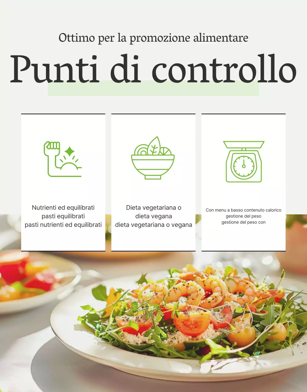 Promuovere un semplice controllo dell'insalata con fagioli bianchi e verdi