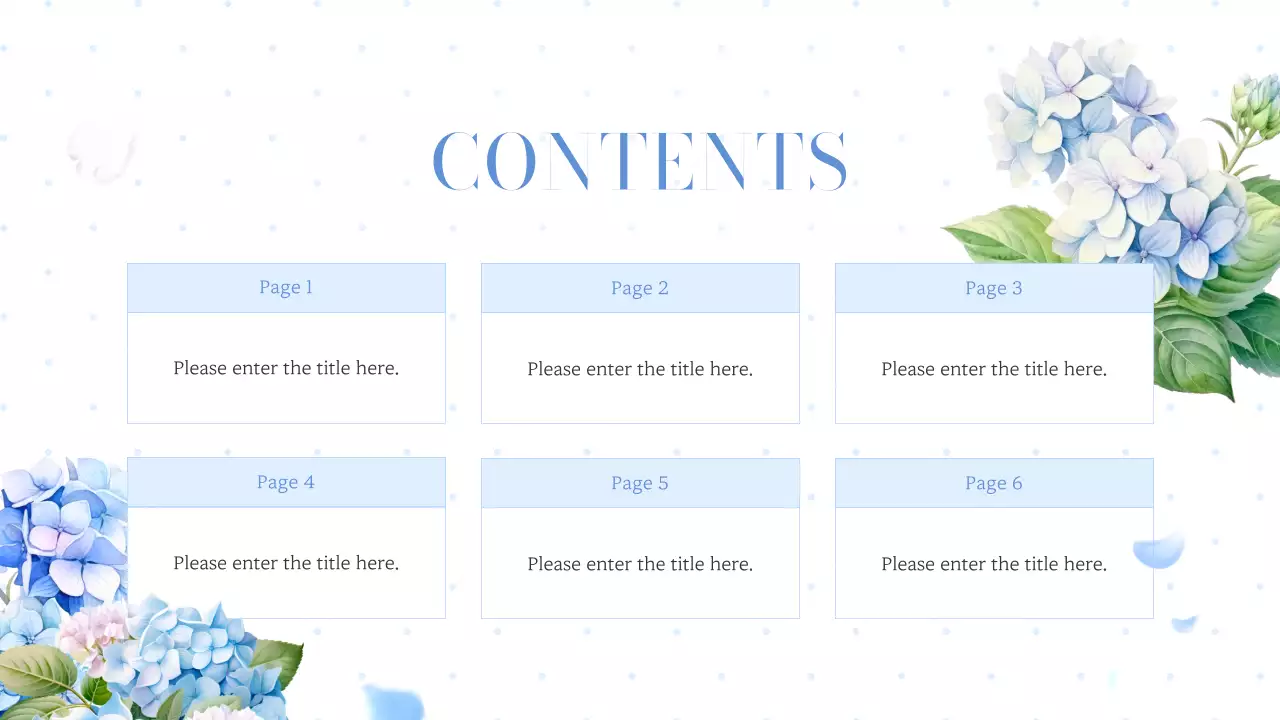 블루 플로럴 썸머 프리젠테이션